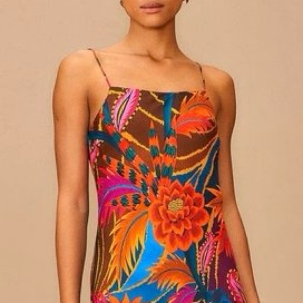 🌺🎉HP🎉🌺 NWT Farm Rio Vintage Wave Multicolor Sleeveless Maxi Dress - Picture 2 of 16